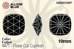 Swarovski Rose Cut Cushion Fancy Stone (4471) 10mm - Color With Platinum Foiling