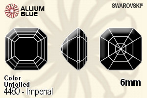 スワロフスキー Imperial ファンシーストーン (4480) 6mm - カラー 裏面にホイル無し