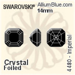 施華洛世奇 Imperial 花式石 (4480) 8mm - 顏色（半塗層） 無水銀底