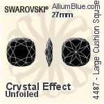 Swarovski Large Cushion Square Fancy Stone (4487) 27mm - Crystal Effect Unfoiled