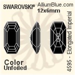 Swarovski Elongated Imperial Fancy Stone (4595) 8x4mm - Color Unfoiled