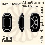 Swarovski Elongated Imperial Fancy Stone (4595) 20x10mm - Color Unfoiled