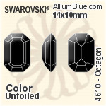 Swarovski Octagon Fancy Stone (4610) 14x10mm - Crystal Effect Unfoiled