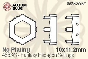 Swarovski Fantasy Hexagon Settings (4683/S) 10x11.2mm - No Plating