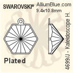 Swarovski Kaleidoscope Hexagon Settings (4699/J) 14x16mm - Plated