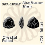 施华洛世奇 Trilliant 花式石 (4706) 12mm - 白色（半涂层） 白金水银底