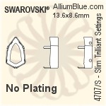 Swarovski Slim Trilliant Settings (4707/S) 24x15.2mm - No Plating