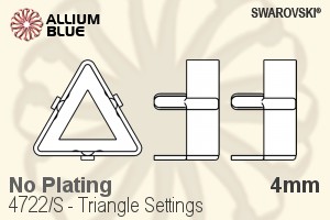 Swarovski Triangle Settings (4722/S) 4mm - No Plating