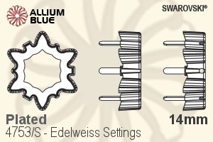 施華洛世奇 Edelweiss花式石爪托 (4753/S) 14mm - 鍍面