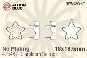 Swarovski Starbloom Settings (4754/S) 18x18.5mm - No Plating