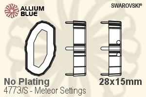 スワロフスキー Meteorファンシーストーン石座 (4773/S) 28x15mm - メッキなし