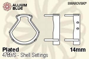 Swarovski Shell Settings (4789/S) 14mm - Plated