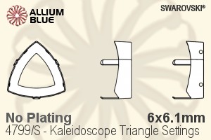 施华洛世奇 Kaleidoscope Triangle花式石爪托 (4799/S) 6x6.1mm - 无镀层