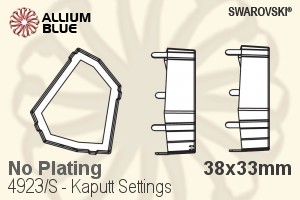 スワロフスキー Kaputtファンシーストーン石座 (4923/S) 38x33mm - メッキなし