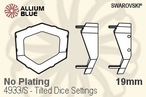 スワロフスキー Tilted Diceファンシーストーン石座 (4933/S) 19mm - メッキなし