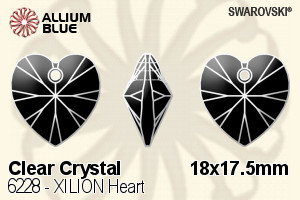 Swarovski XILION Heart Pendant (6228) 18x17.5mm - Clear Crystal