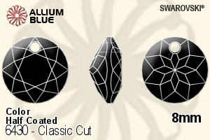 Swarovski Classic Cut Pendant (6430) 8mm - Color (Half Coated)