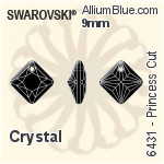 Swarovski Princess Cut Pendant (6431) 9mm - Color (Half Coated)