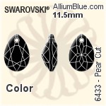 Swarovski Pear Cut Pendant (6433) 9mm - Crystal Effect