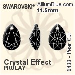Swarovski Pear Cut Pendant (6433) 9mm - Crystal Effect PROLAY