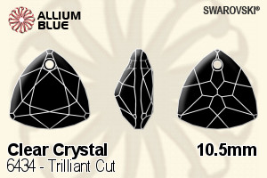 Swarovski Trilliant Cut Pendant (6434) 10.5mm - Clear Crystal