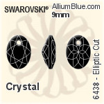 Swarovski Elliptic Cut Pendant (6438) 11.5mm - Clear Crystal
