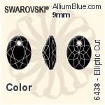 Swarovski Elliptic Cut Pendant (6438) 11.5mm - Clear Crystal