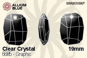 Swarovski Graphic Pendant (6685) 19mm - Clear Crystal