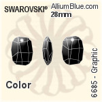 Swarovski Chessboard Sew-on Stone (3293) 24mm - Colour (Uncoated) Unfoiled