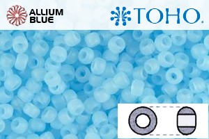 TOHO Round Seed Beads (RR3-143F) 3/0 Round Extra Large - Ceylon Frosted Aqua