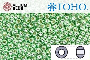 TOHO ラウンド Seed ビーズ (RR15-PF570) 15/0 ラウンド Small - PermaFinish - Galvanized Mint Green