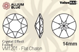 ValueMAX Flat Chaton (VM1201) 14mm - Crystal Effect With Foiling