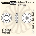 ValueMAX Flat Chaton (VM1201) 27mm - Color With Foiling