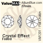 ValueMAX Flat Chaton (VM1201) 27mm - Crystal Effect With Foiling