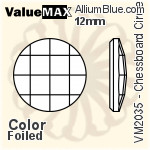 ValueMAX Chessboard Circle Flat Back (VM2035) 12mm - Color With Foiling