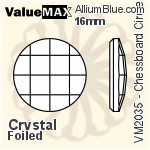 ValueMAX Chessboard Circle Flat Back (VM2035) 14mm - Color With Foiling