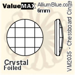 ValueMAX Chessboard Circle Flat Back (VM2035) 18mm - Color With Foiling