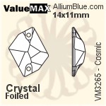 ValueMAX Cosmic Sew-on Stone (VM3265) 17x13mm - Clear Crystal With Foiling