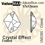 ValueMAX Cosmic Sew-on Stone (VM3265) 21x17mm - Clear Crystal With Foiling