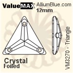 ValueMAX Triangle Sew-on Stone (VM3270) 16mm - Crystal Effect With Foiling