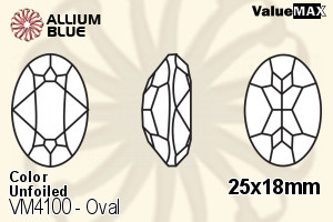 VALUEMAX CRYSTAL Oval Fancy Stone 25x18mm Jet