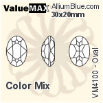 ValueMAX Oval Fancy Stone (VM4100) 30x20mm - Color Mix