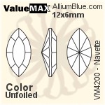 ValueMAX Navette Fancy Stone (VM4200) 12x6mm - Color Unfoiled