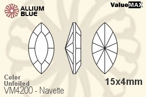 ValueMAX Navette Fancy Stone (VM4200) 15x4mm - Color Unfoiled