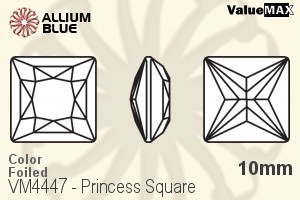 VALUEMAX CRYSTAL Princess Square Fancy Stone 10mm Light Siam F