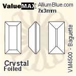 ValueMAX Baguette Fancy Stone (VM4500) 10x5mm - Clear Crystal With Foiling