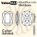 ValueMAX Octagon Fancy Stone (VM4600) 14x10mm - Color Effect With Foiling