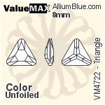 ValueMAX Triangle Fancy Stone (VM4722) 8mm - Color Unfoiled