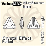 ValueMAX Triangle Fancy Stone (VM4722) 8mm - Crystal Effect With Foiling