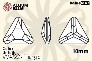 バリューマックス Triangle ファンシーストーン (VM4722) 10mm - カラー 裏面にホイル無し